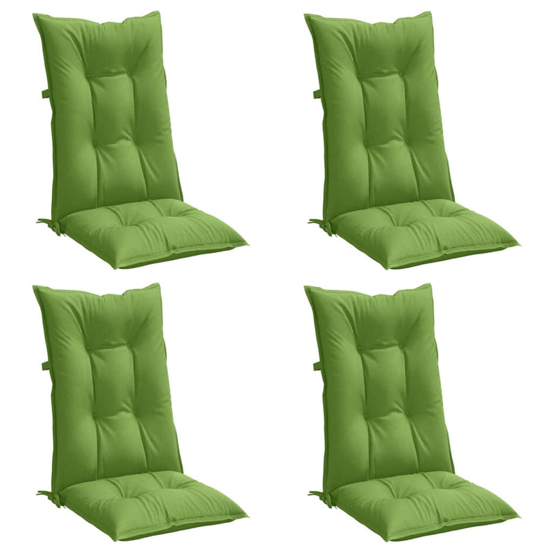 Load image into Gallery viewer, Vidaxl stoelkussens 4 st hoge rug 120x50x7 cm stof gemêleerd groen
