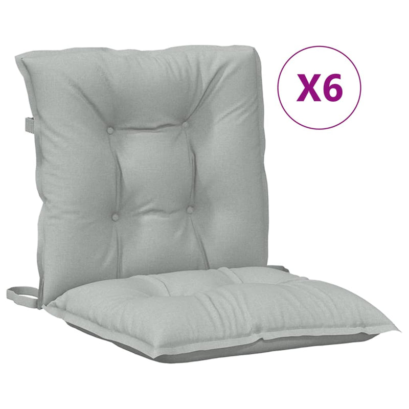 Load image into Gallery viewer, Vidaxl stoelkussens 6 st lage rug 100x50x7 cm stof lichtgrijs

