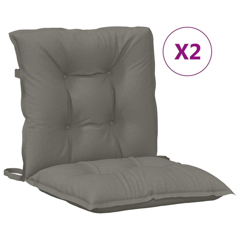 Load image into Gallery viewer, Vidaxl stoelkussens 2 st lage rug 100x50x7 cm stof donkergrijs
