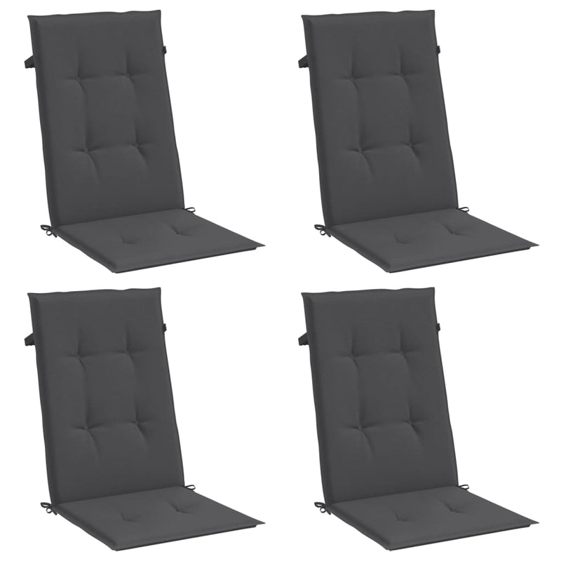 Load image into Gallery viewer, Vidaxl stoelkussens 4 st hoge rug 120x50x4 cm stof gemêleerd antraciet
