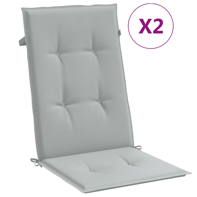 Load image into Gallery viewer, Vidaxl stoelkussens 2 st hoge rug 120x50x4 cm stof lichtgrijs
