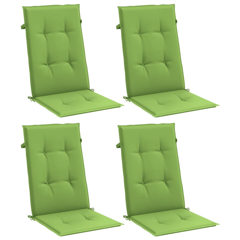 Load image into Gallery viewer, Vidaxl stoelkussens 4 st hoge rug 120x50x4 cm stof gemêleerd groen
