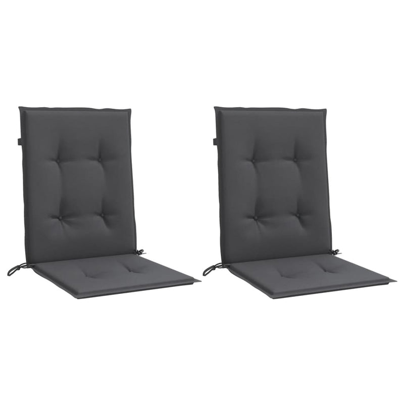 Load image into Gallery viewer, Vidaxl stoelkussens 2 st lage rug 100x50x4 cm stof gemêleerd antraciet
