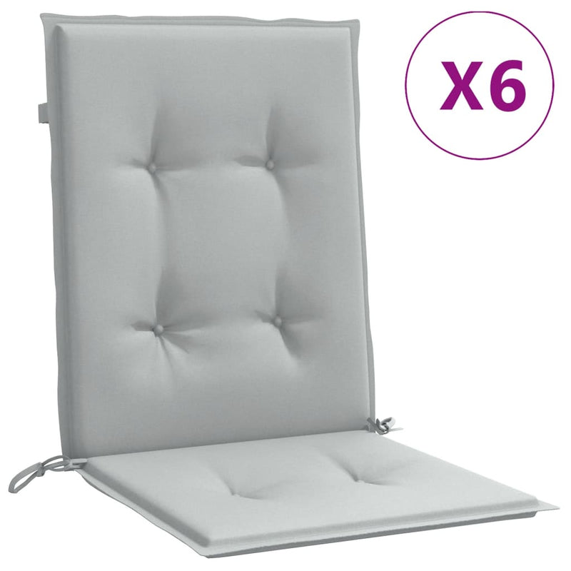 Load image into Gallery viewer, Vidaxl stoelkussens 6 st lage rug 100x50x4 cm stof lichtgrijs
