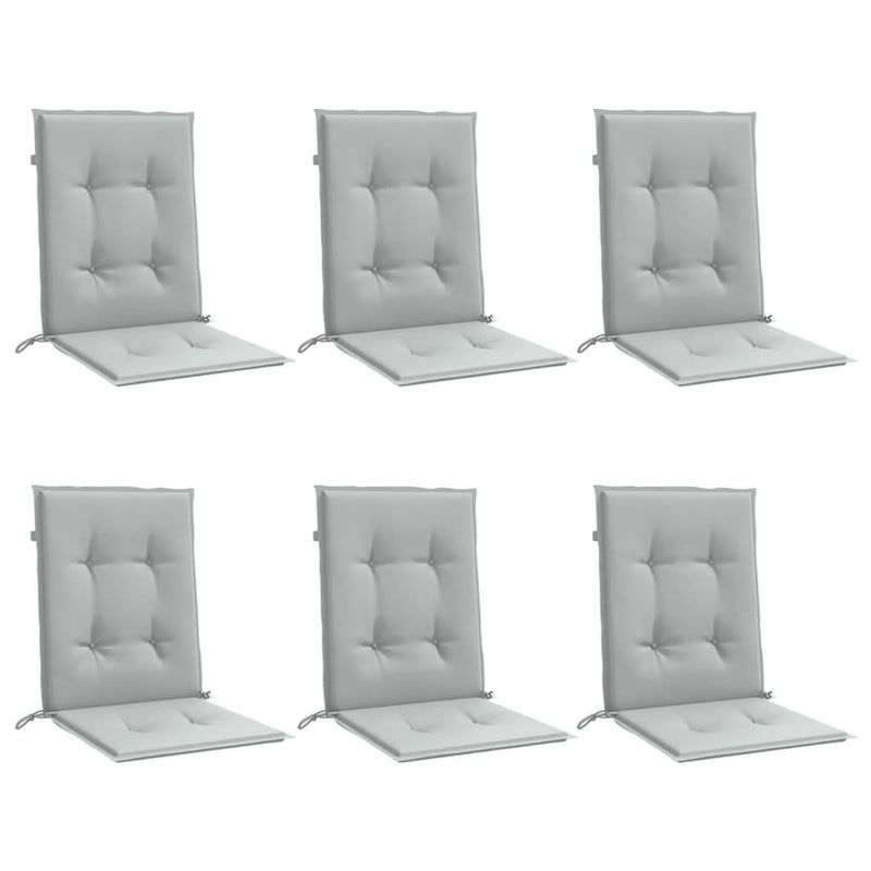 Load image into Gallery viewer, Vidaxl stoelkussens 6 st lage rug 100x50x4 cm stof lichtgrijs
