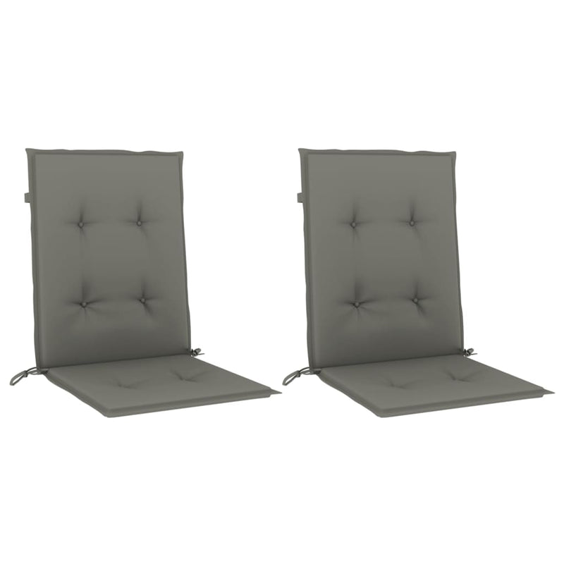 Load image into Gallery viewer, Vidaxl stoelkussens 2 st lage rug 100x50x4 cm stof donkergrijs
