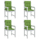 Vidaxl stoelkussens 4 st lage rug 100x50x4 cm stof gemêleerd groen
