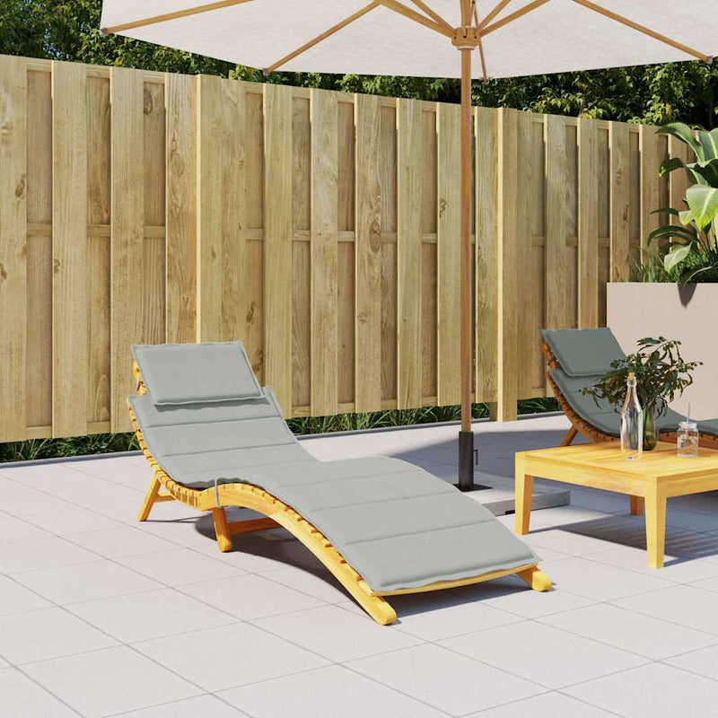 Load image into Gallery viewer, Vidaxl ligbedkussen 186x58x4 cm stof gemêleerd lichtgrijs
