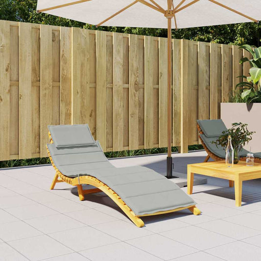 Vidaxl ligbedkussen 186x58x4 cm stof gemêleerd lichtgrijs