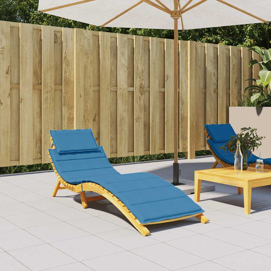 Vidaxl ligbedkussen 186x58x4 cm stof gemêleerd blauw