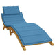 Vidaxl ligbedkussen 186x58x4 cm stof gemêleerd blauw