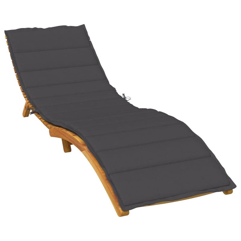 Load image into Gallery viewer, Vidaxl ligbedkussen 200x60x4 cm stof gemêleerd antracietkleurig
