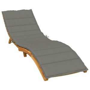 Vidaxl ligbedkussen 200x70x4 cm stof gemêleerd donkergrijs