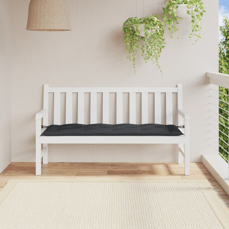 Load image into Gallery viewer, Vidaxl tuinbankkussen 150x50x7 cm stof gemêleerd antracietkleurig

