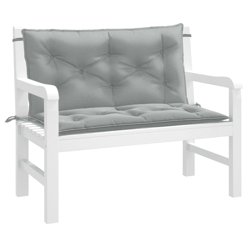 Load image into Gallery viewer, Vidaxl tuinbankkussens 2 st 100x50x7 cm stof gemêleerd lichtgrijs
