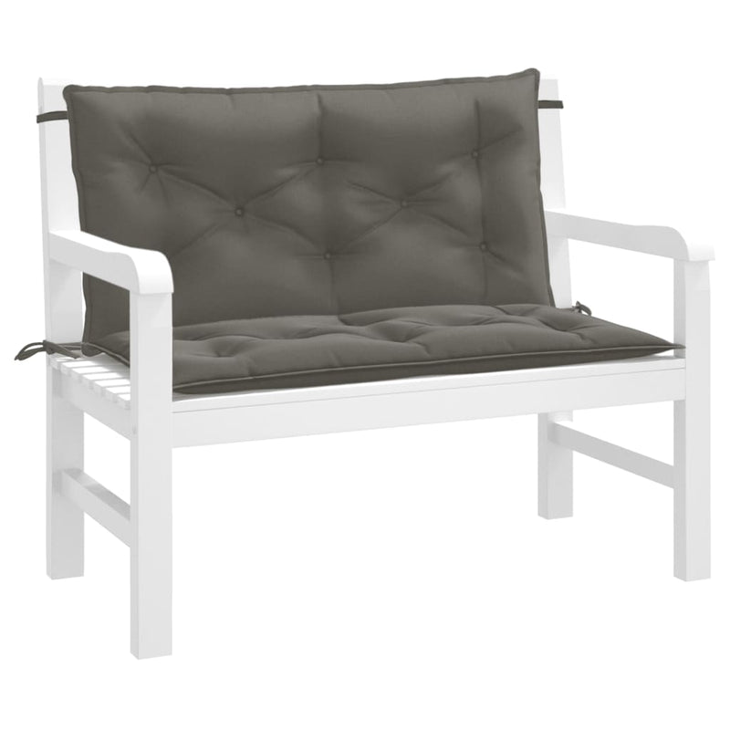 Load image into Gallery viewer, Vidaxl tuinbankkussens 2 st 100x50x7 cm stof gemêleerd donkergrijs
