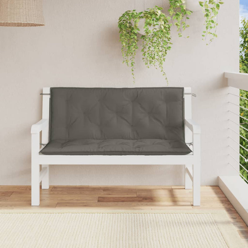 Load image into Gallery viewer, Vidaxl tuinbankkussens 2 st 120x50x7 cm stof gemêleerd donkergrijs
