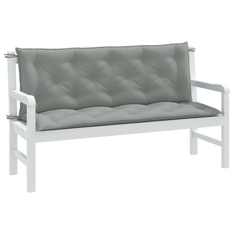 Load image into Gallery viewer, Vidaxl tuinbankkussens 2 st 150x50x7 cm stof gemêleerd lichtgrijs
