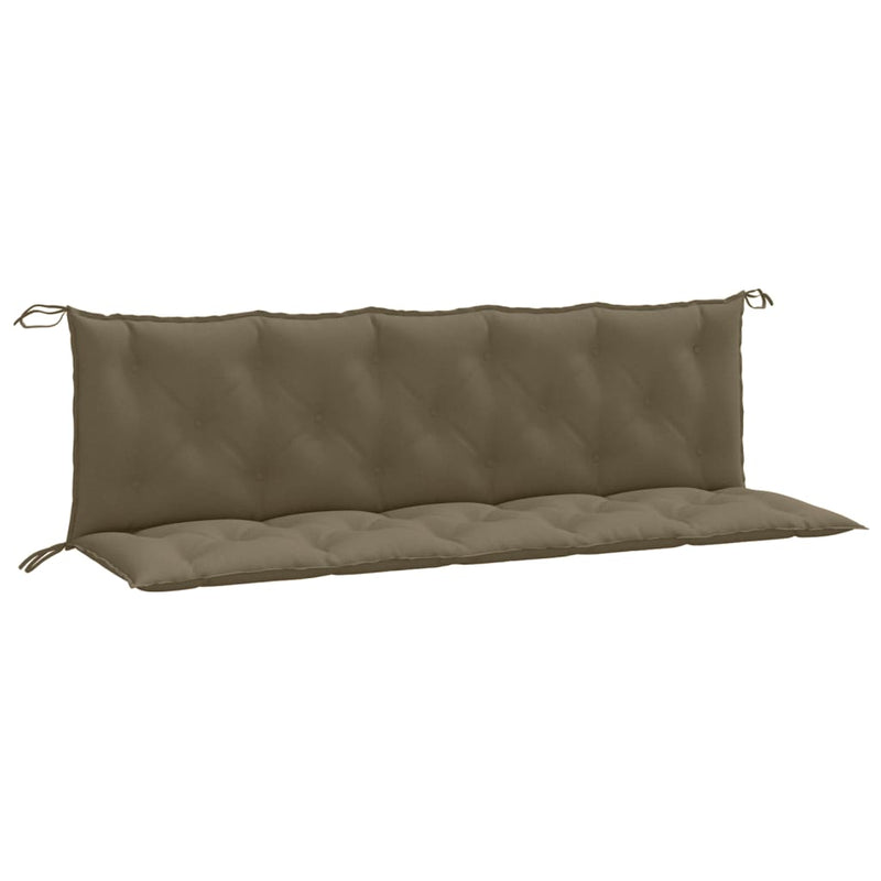 Load image into Gallery viewer, Vidaxl tuinbankkussens 2 st 180x50x7 cm stof gemêleerd taupe
