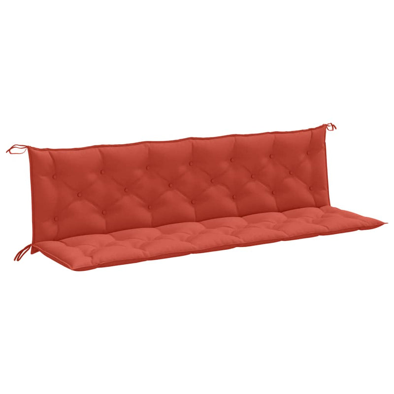 Load image into Gallery viewer, Vidaxl tuinbankkussens 2 st 200x50x7 cm stof gemêleerd rood
