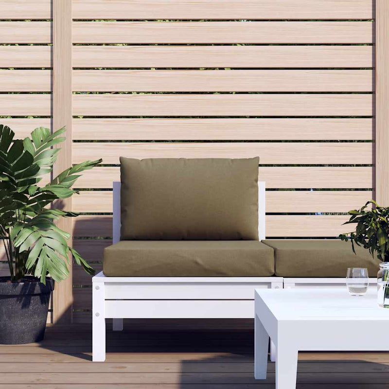 Load image into Gallery viewer, Vidaxl palletkussens 2 st stof gemêleerd taupe
