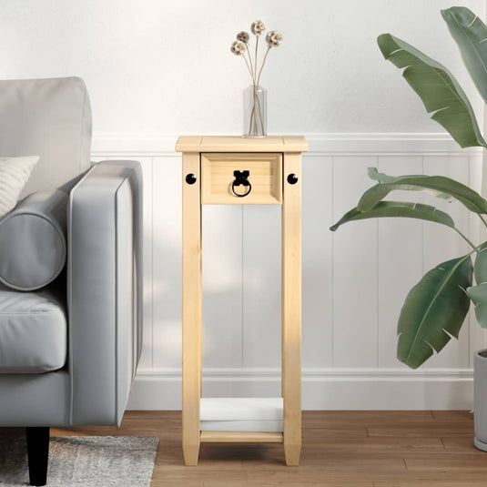 Vidaxl plantenstandaard corona 30x30x73 cm massief grenenhout