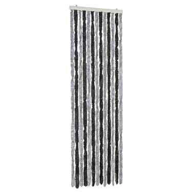 Vidaxl vliegengordijn 56x185 cm chenille grijs en zwart