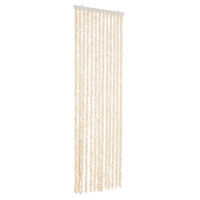 Load image into Gallery viewer, Vidaxl vliegengordijn 56x200 cm chenille beige en wit
