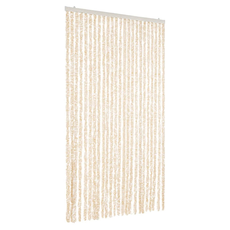 Load image into Gallery viewer, Vidaxl vliegengordijn 100x200 cm chenille beige en wit
