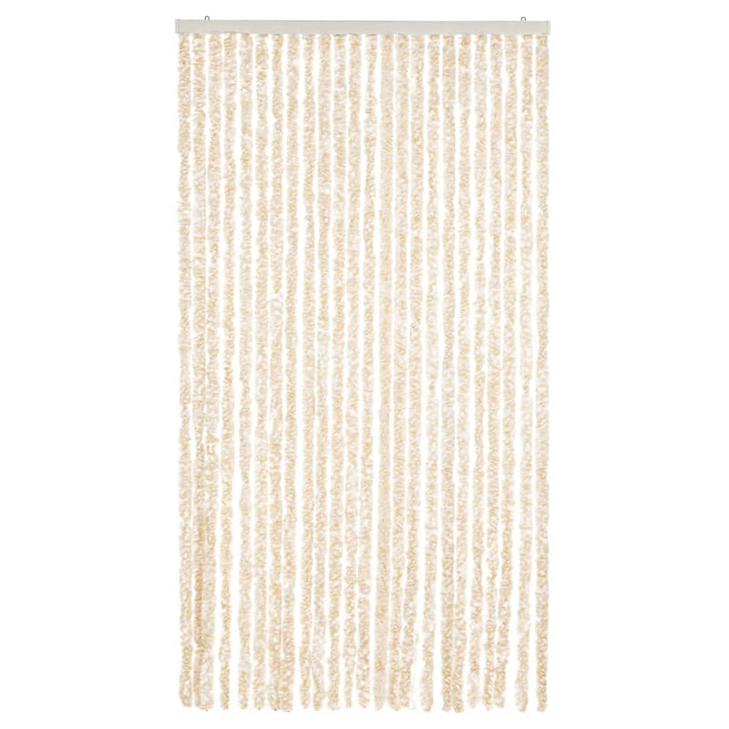 Load image into Gallery viewer, Vidaxl vliegengordijn 100x220 cm chenille beige en wit
