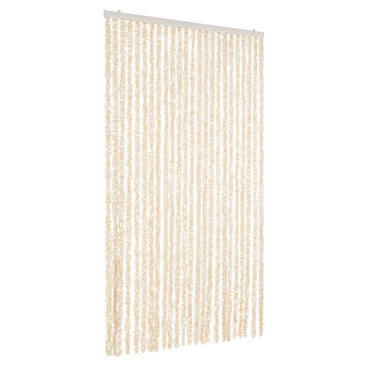 Vidaxl vliegengordijn 100x230 cm chenille beige en wit