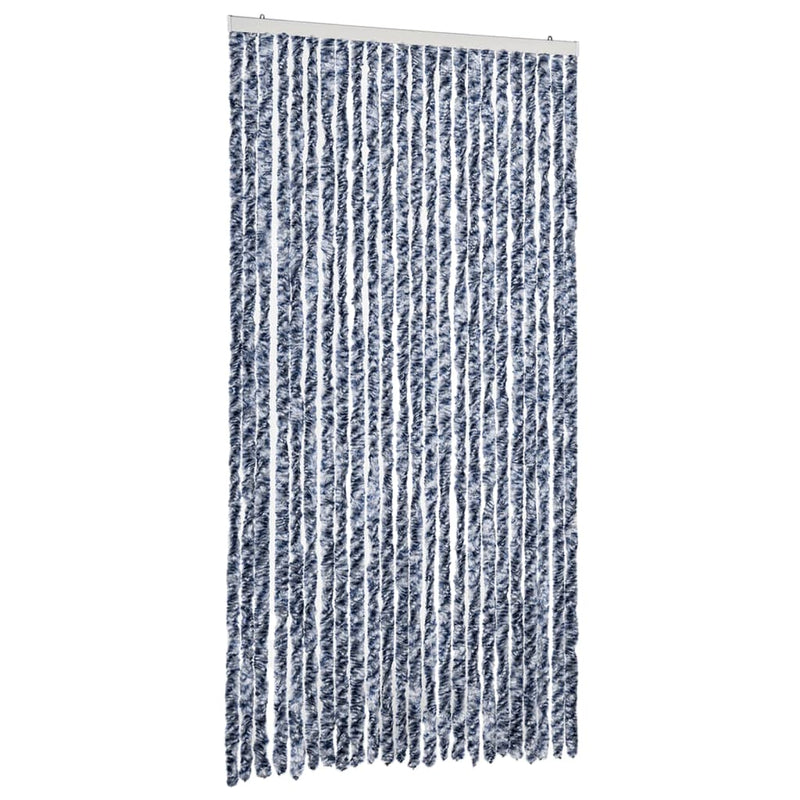 Load image into Gallery viewer, Vidaxl vliegengordijn 100x200 cm chenille blauw en wit
