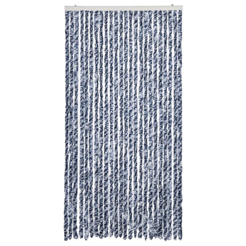 Load image into Gallery viewer, Vidaxl vliegengordijn 100x200 cm chenille blauw en wit
