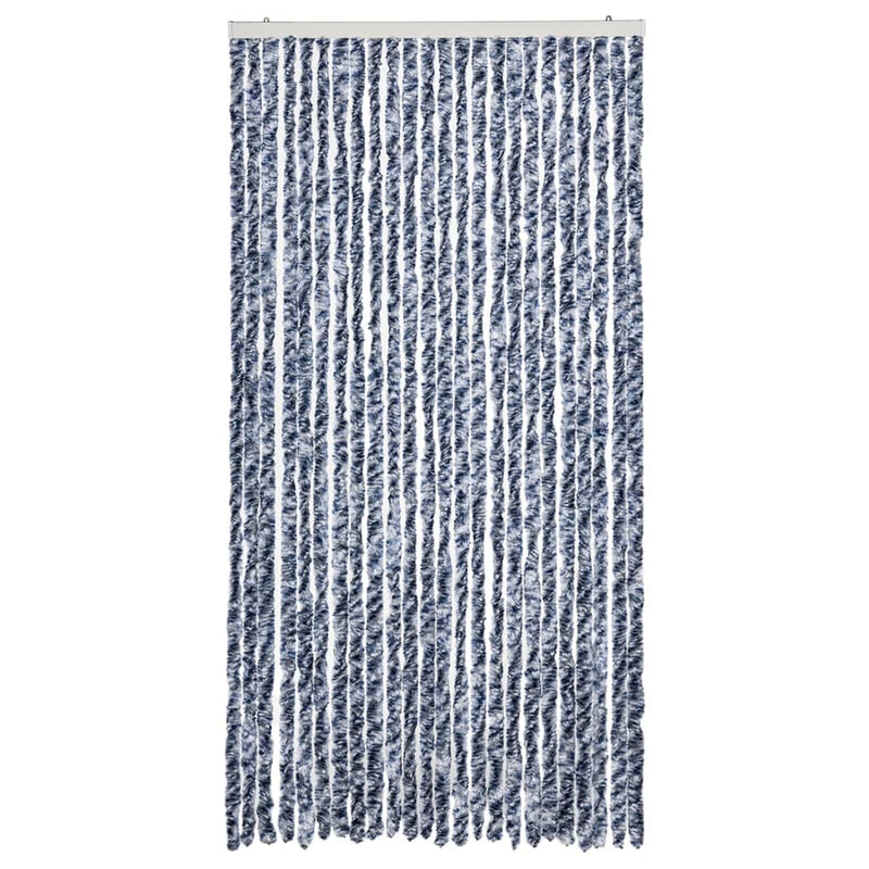 Load image into Gallery viewer, Vidaxl vliegengordijn 100x230 cm chenille blauw en wit
