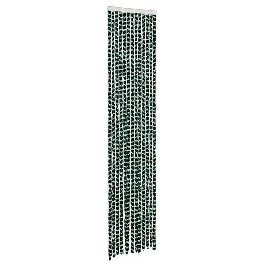 Vidaxl vliegengordijn 56x200 cm chenille groen en wit