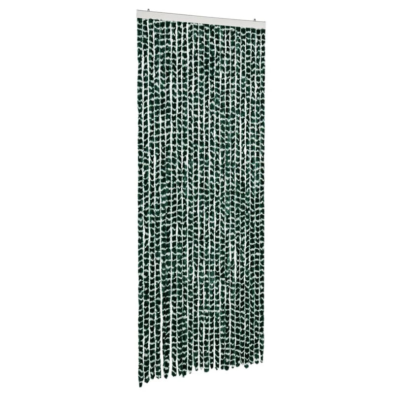 Load image into Gallery viewer, Vidaxl vliegengordijn 100x230 cm chenille groen en wit
