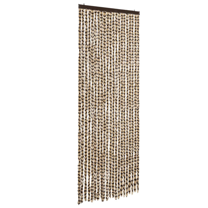Load image into Gallery viewer, Vidaxl vliegengordijn 90x200 cm chenille beige en bruin
