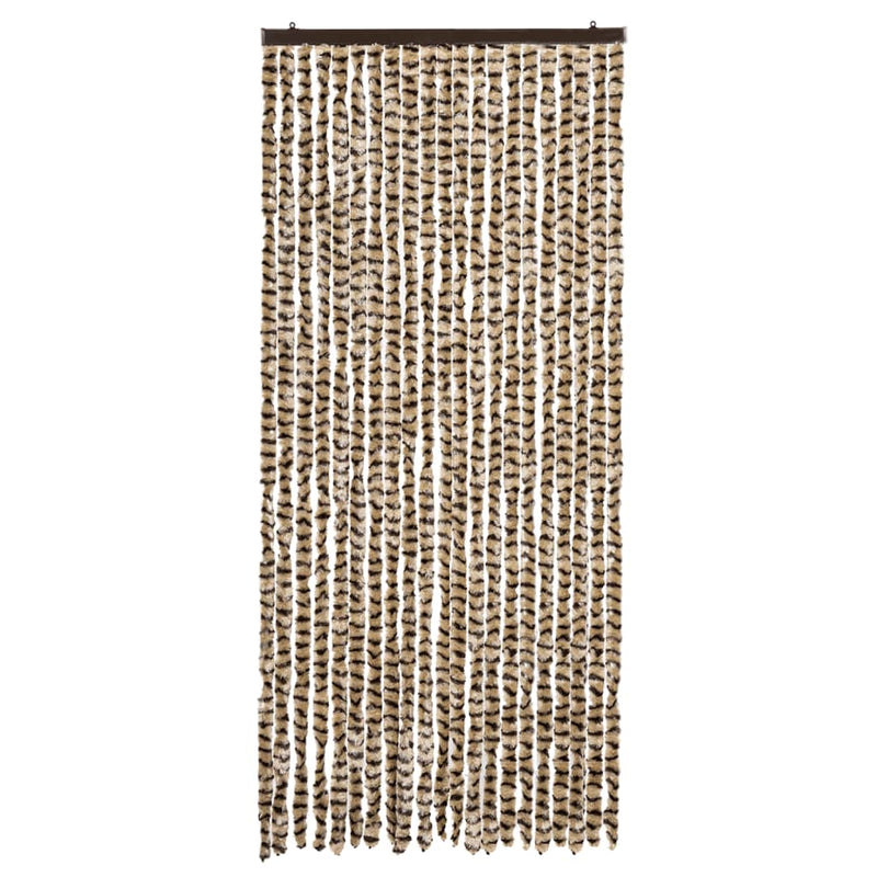 Load image into Gallery viewer, Vidaxl vliegengordijn 90x200 cm chenille beige en bruin
