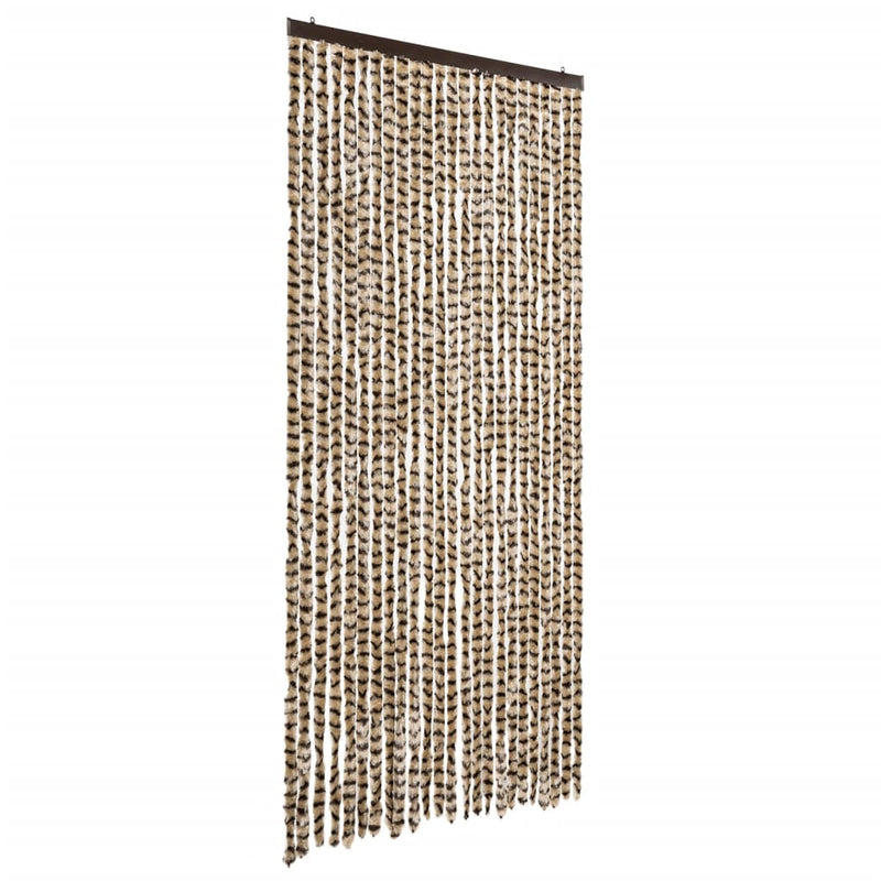 Load image into Gallery viewer, Vidaxl vliegengordijn 100x230 cm chenille beige en bruin
