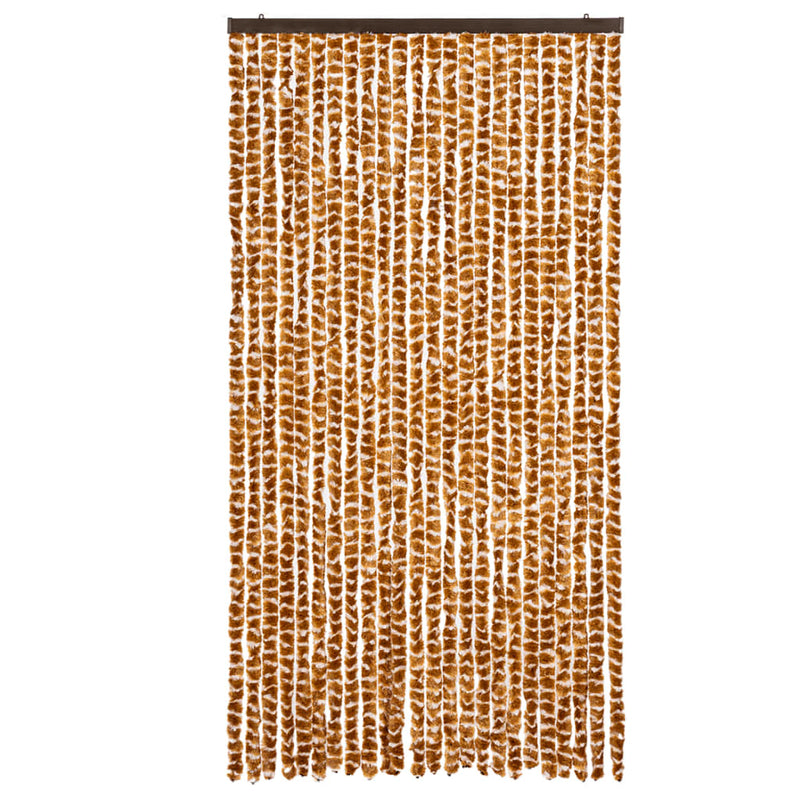 Load image into Gallery viewer, Vidaxl vliegengordijn 100x200 cm chenille okerkleurig en wit
