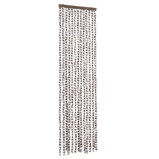 Vidaxl vliegengordijn 56x200 cm chenille taupe en wit