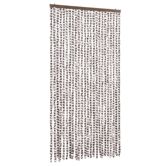 Vidaxl vliegengordijn 100x200 cm chenille taupe en wit