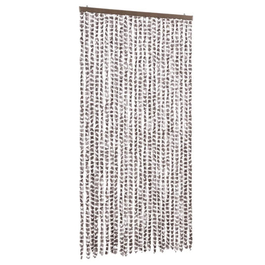 Vidaxl vliegengordijn 100x230 cm chenille taupe en wit
