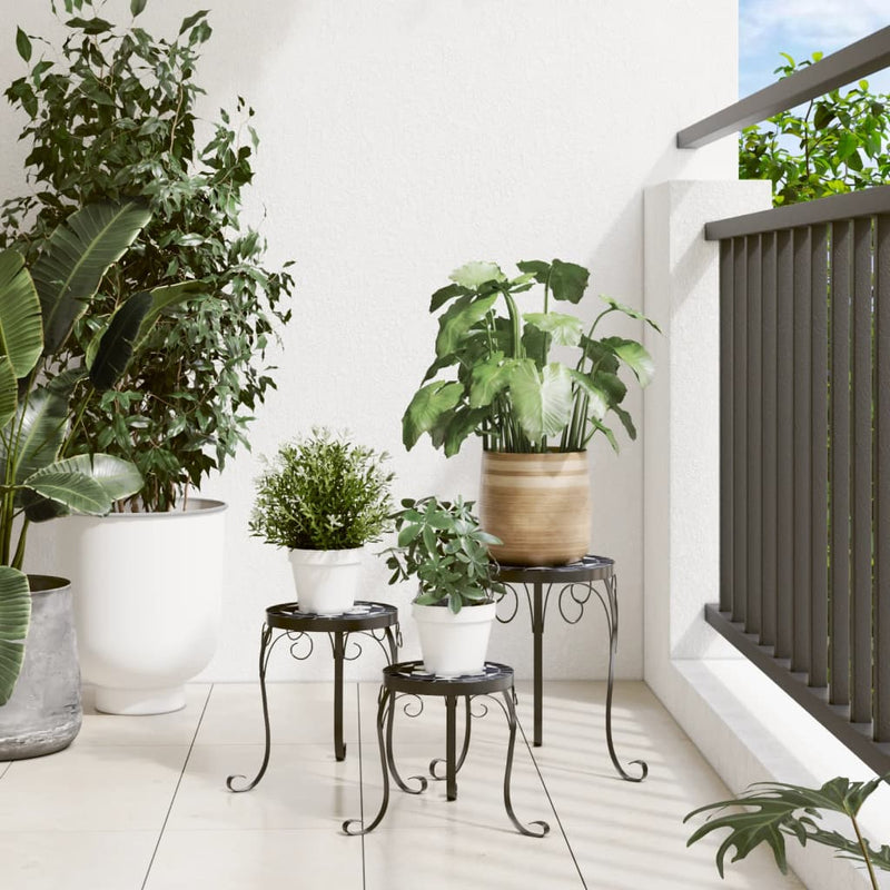 Load image into Gallery viewer, Vidaxl plantenstandaards 3 st keramiek zwart en wit
