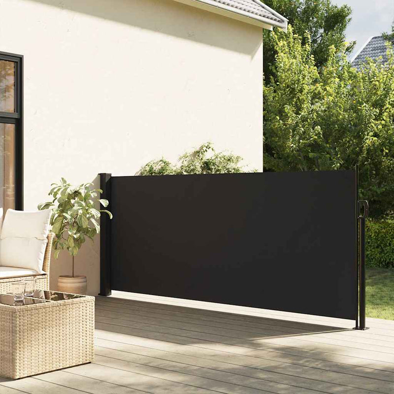 Load image into Gallery viewer, Vidaxl windscherm uittrekbaar 100x300 cm zwart
