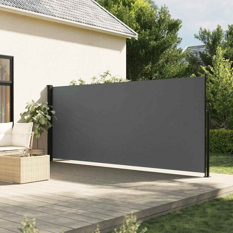 Load image into Gallery viewer, Vidaxl uitschuifbaar zijluifel antraciet 180x300 cm
