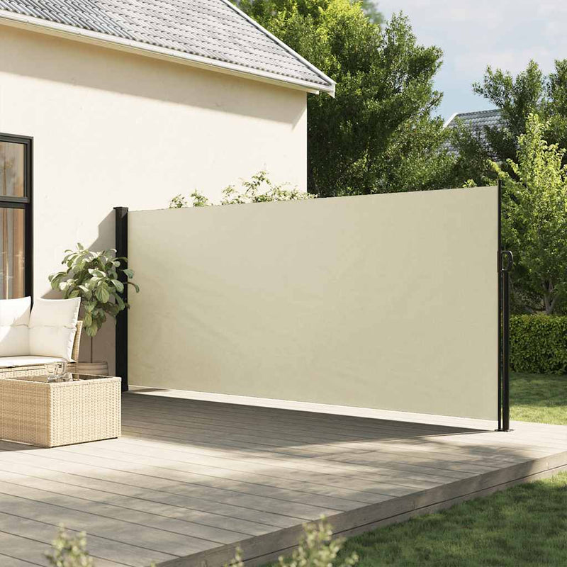 Load image into Gallery viewer, Vidaxl windscherm uittrekbaar 160x500 cm crèmekleurig
