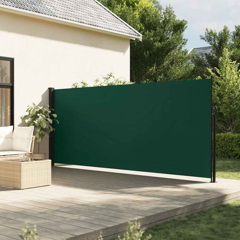 Load image into Gallery viewer, Vidaxl windscherm uittrekbaar 160x500 cm donkergroen
