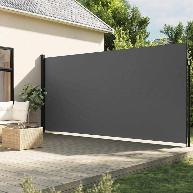 Load image into Gallery viewer, Vidaxl windscherm uittrekbaar 200x500 cm antracietkleurig

