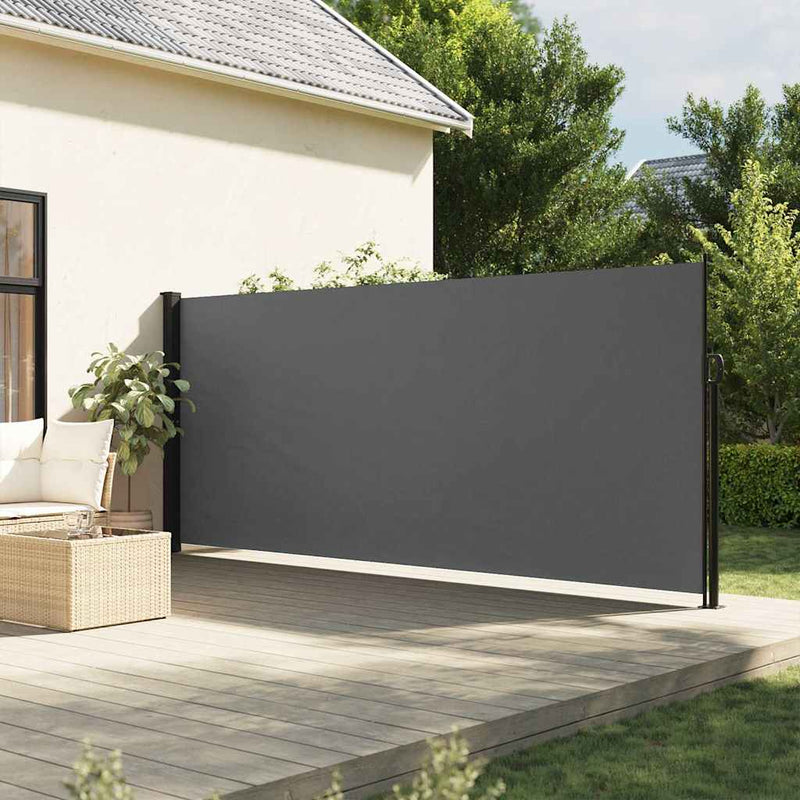 Load image into Gallery viewer, Vidaxl windscherm uittrekbaar 180x600 cm antracietkleurig
